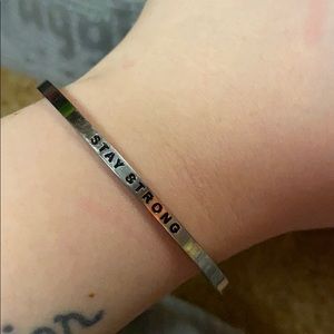 MantraBand Silver “Stay Strong” Bracelet